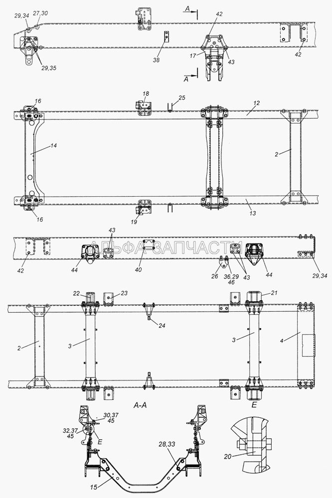 4308-2800010 Рама (251648 Гайка М14х1,5-6Н ОСТ 37.001.197-75) 